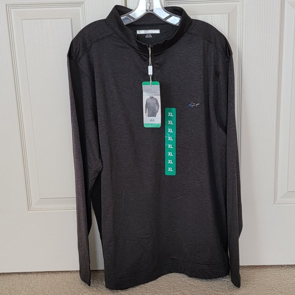 Greg Norman Men’s Performance Quarter Zip Charcol NWT - Picture 2 of 4